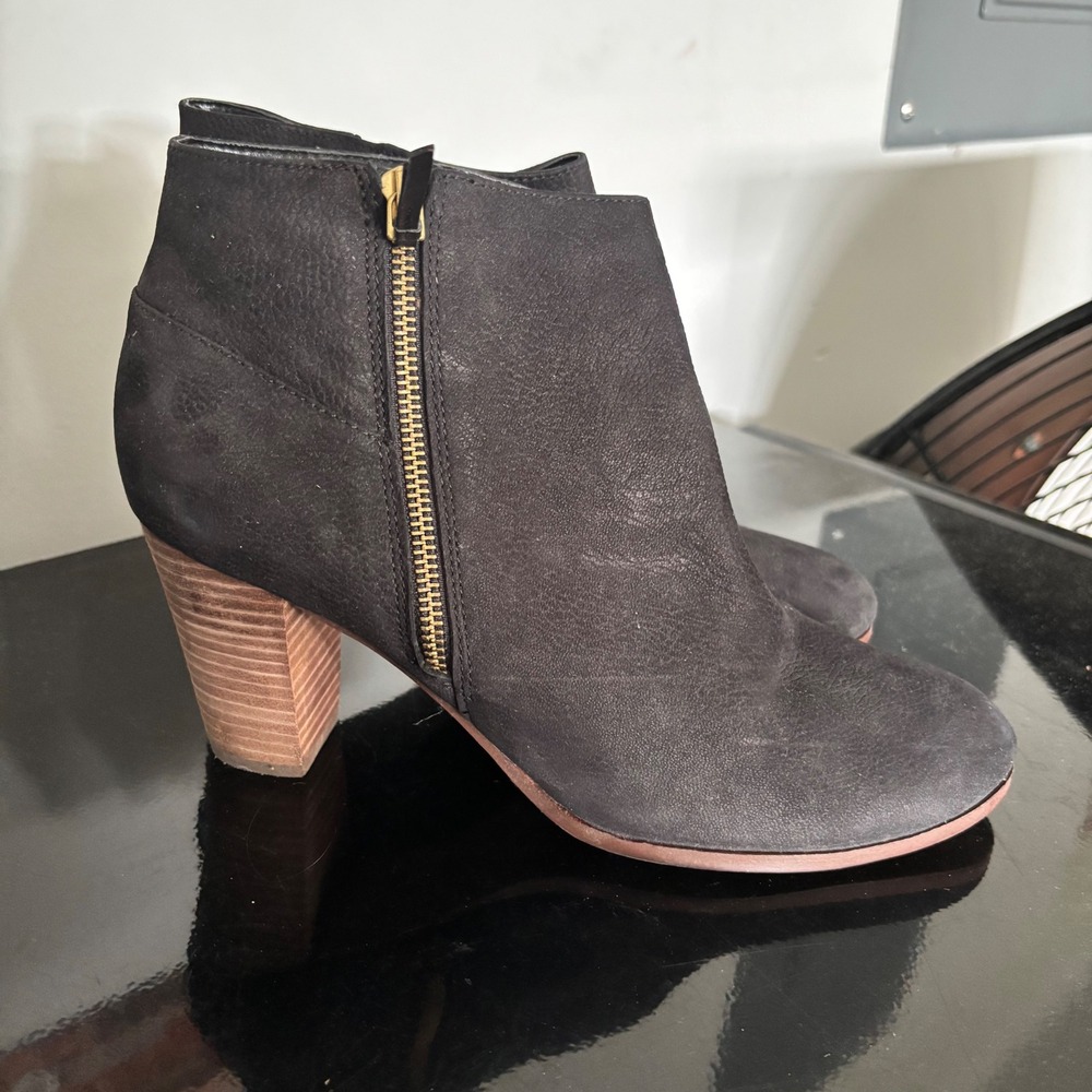 Cole Haan Davenport Bootie II Black Nubuck Leather Ankle Boots D41960 Size 10.5 - Picture 3 of 8
